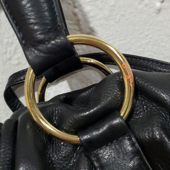 Bulga Large Satchel Bag in Black Made in Italy - Picture 4 of 16